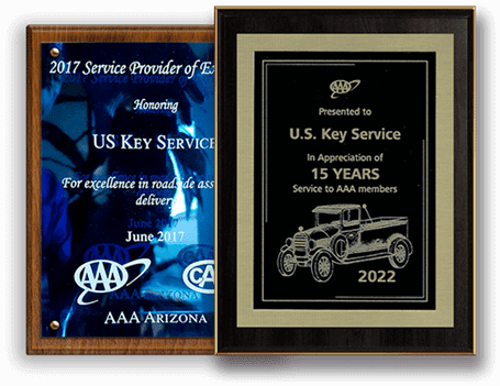 AAA Awards Received By US Key Services In Appreciation For Our Services